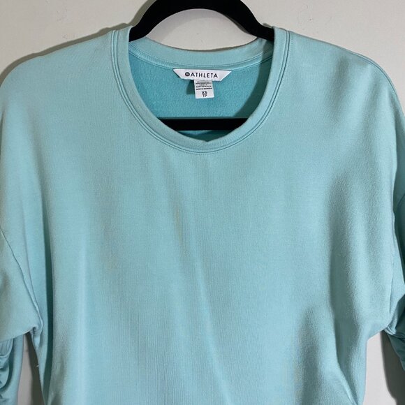 Athleta | Lombard Ruched‎ Sweatshirt in Reef Green | Size Small Women's - Picture 4 of 11